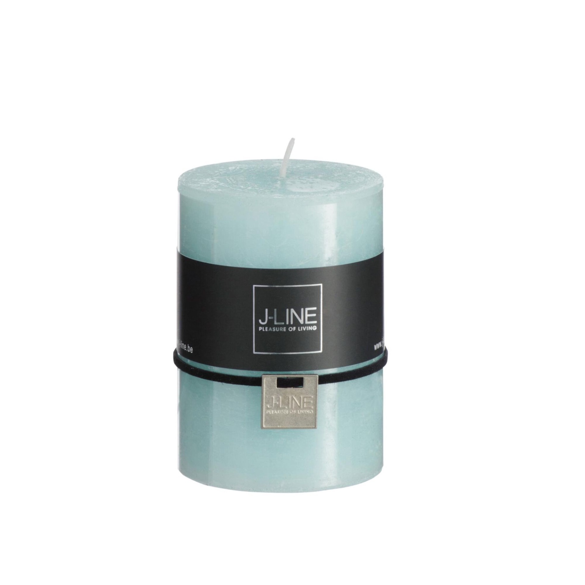 Cilinderkaars Aqua – J-Line – 7×7×10 cm